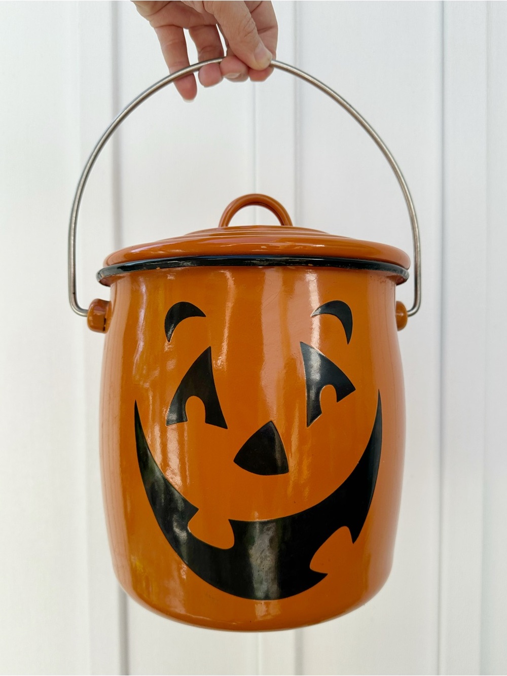 Halloween Pumpkin Jack-O'-Lantern Treat Bucket Hallmark Collectible